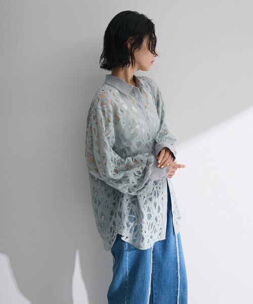 ELENCARE DUE(エレンカーレデュエ)の「・ELENCARE DUE 総レースブラウス(シャツ/ブラウス・レディース・ブラック/カーキ/サックスブルー/オフホワイト・FREE)」の20枚目の写真