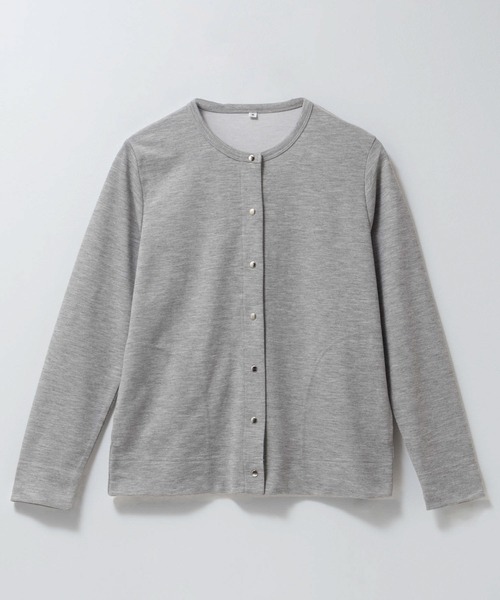 Mac-House(マックハウス)の「【UVカット ドライ】ドットボタンカーディガン(カーディガン/ボレロ・レディース・ピンク/オートミール/杢グレー/チャコールグレー・M/L/XL)」の15枚目の写真