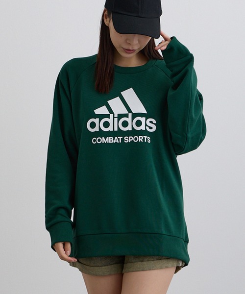 ADDITION STORE（アディションストア）の「【ADDITION STORE】アディダス コンバットスポーツ ロゴプリントクルーネックスウェット(ミニ裏毛）（スウェット・レディース・グリーン/チャコールグレー/ブラック・MEDIUM/LARGE）」の10枚目の写真