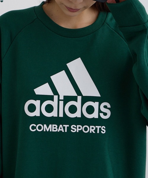 ADDITION STORE（アディションストア）の「【ADDITION STORE】アディダス コンバットスポーツ ロゴプリントクルーネックスウェット(ミニ裏毛）（スウェット・レディース・グリーン/チャコールグレー/ブラック・MEDIUM/LARGE）」の14枚目の写真
