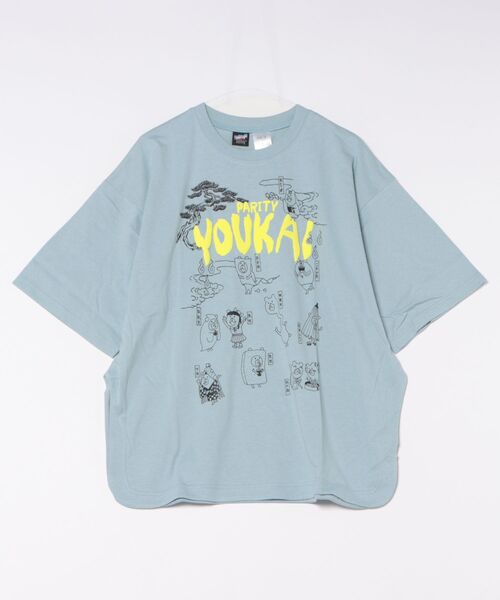 ScoLar Parity スカラーパリティ ユニセックス 半袖 Tシャツ Paritynoクマ 妖怪 手描きイラスト 発泡プリント キャラクターTシャツ ポップ 352118 スカラーパリティー / Parityのクマ妖怪Tシャツ | BRAND,ScoLar