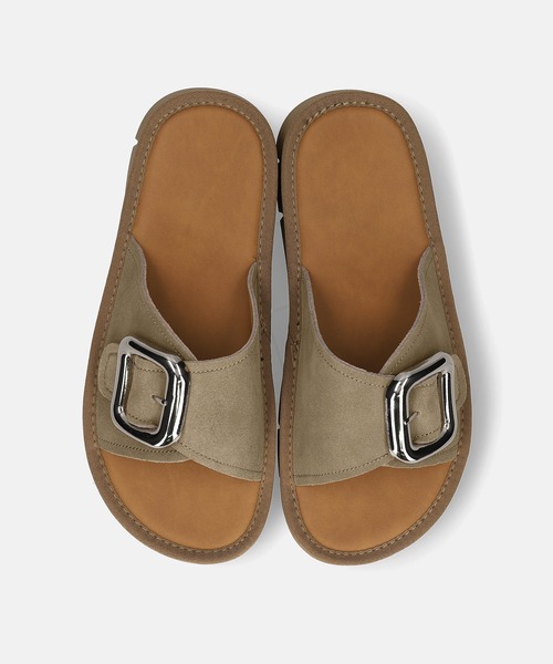 MAMIAN（マミアン）の「シルバーバックル 厚底 サンダル(3.5cmヒール)（サンダル・レディース・カーキ/ブラウン・S/M/L/LL）」の8枚目の写真