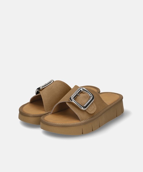 MAMIAN（マミアン）の「シルバーバックル 厚底 サンダル(3.5cmヒール)（サンダル・レディース・カーキ/ブラウン・S/M/L/LL）」の11枚目の写真