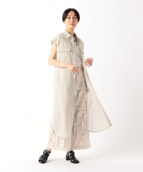 COMME CA(コムサ)の「シアーボイル シャツワンピース(シャツワンピース・レディース・キナリ・9号/11号)」の1枚目の写真