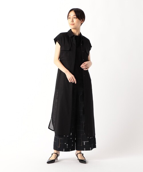 COMME CA(コムサ)の「シアーボイル シャツワンピース(シャツワンピース・レディース・キナリ・9号/11号)」の2枚目の写真