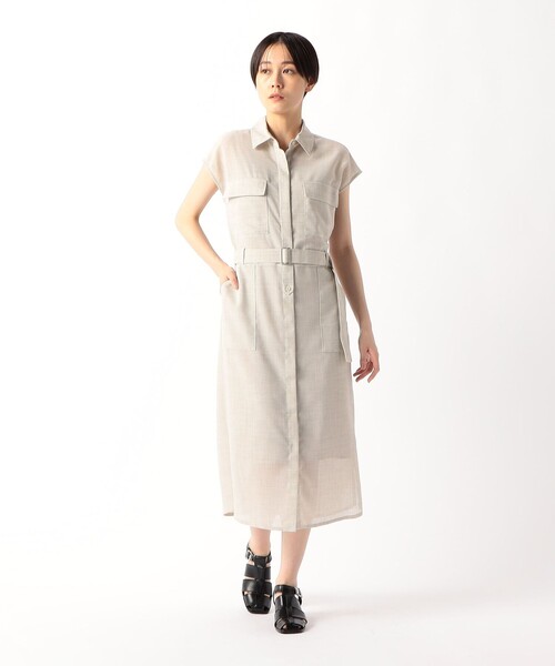 COMME CA(コムサ)の「シアーボイル シャツワンピース(シャツワンピース・レディース・キナリ・9号/11号)」の5枚目の写真