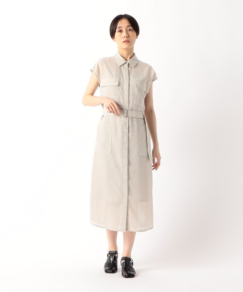 COMME CA(コムサ)の「シアーボイル シャツワンピース(シャツワンピース・レディース・キナリ・9号/11号)」の6枚目の写真