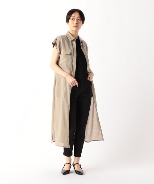 COMME CA(コムサ)の「シアーボイル シャツワンピース(シャツワンピース・レディース・キナリ・9号/11号)」の7枚目の写真