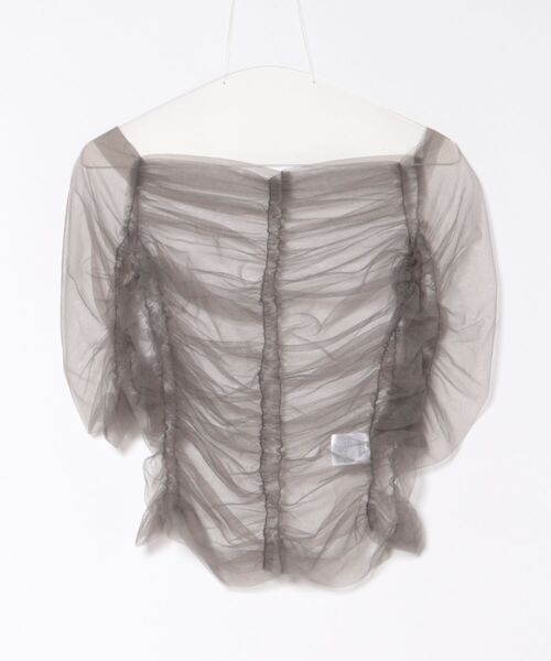 DONOBAN（ドノバン）の「【ANDRESD】twisted bustier layered tops［ツイステッドビスチェレイヤードトップス］（Tシャツ/カットソー・レディース・ベージュ/チャコール/ライトブルー/ブラック・M）」の6枚目の写真