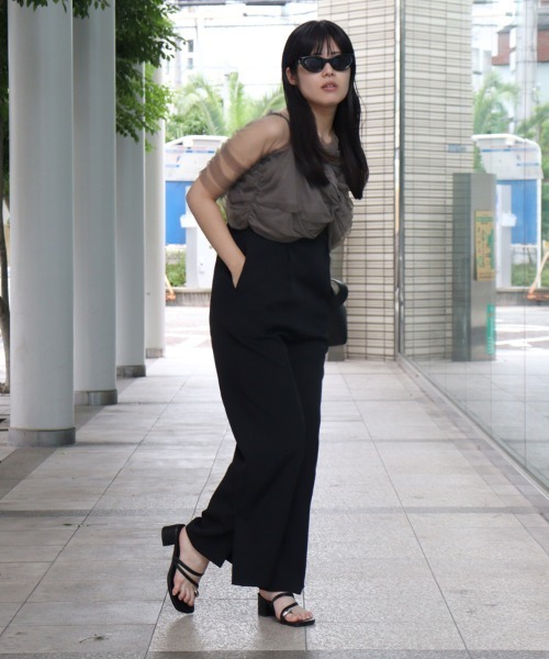 DONOBAN（ドノバン）の「【ANDRESD】twisted bustier layered tops［ツイステッドビスチェレイヤードトップス］（Tシャツ/カットソー・レディース・ベージュ/チャコール/ライトブルー/ブラック・M）」の9枚目の写真