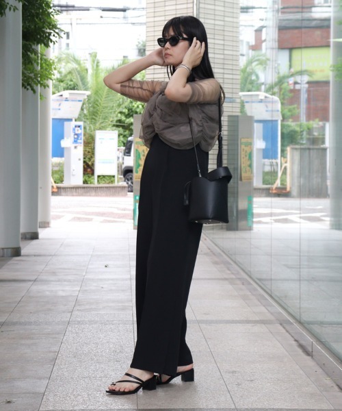 DONOBAN（ドノバン）の「【ANDRESD】twisted bustier layered tops［ツイステッドビスチェレイヤードトップス］（Tシャツ/カットソー・レディース・ベージュ/チャコール/ライトブルー/ブラック・M）」の22枚目の写真