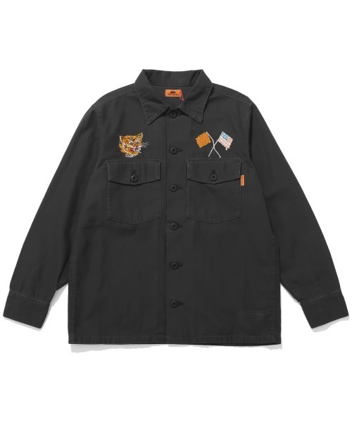 KRIFF MAYER(クリフメイヤー)の「スーベニア刺繍ミリタリーシャツ(シャツ/ブラウス・メンズ・ネイビー/ベージュ/オリーブ/ブラック・X-LARGE/LARGE/MEDIUM)」の5枚目の写真