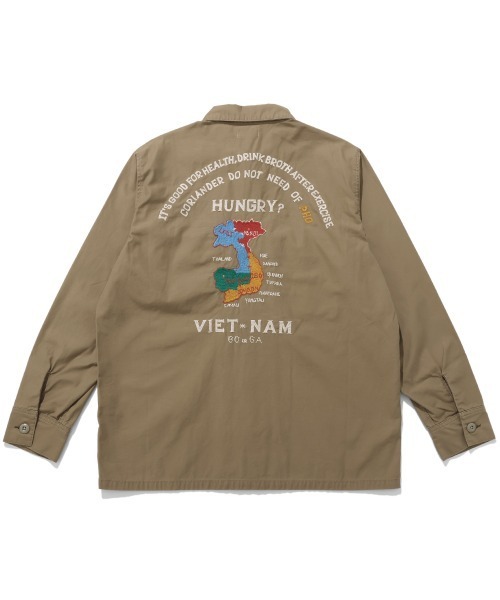 KRIFF MAYER(クリフメイヤー)の「スーベニア刺繍ミリタリーシャツ(シャツ/ブラウス・メンズ・ネイビー/ベージュ/オリーブ/ブラック・X-LARGE/LARGE/MEDIUM)」の9枚目の写真