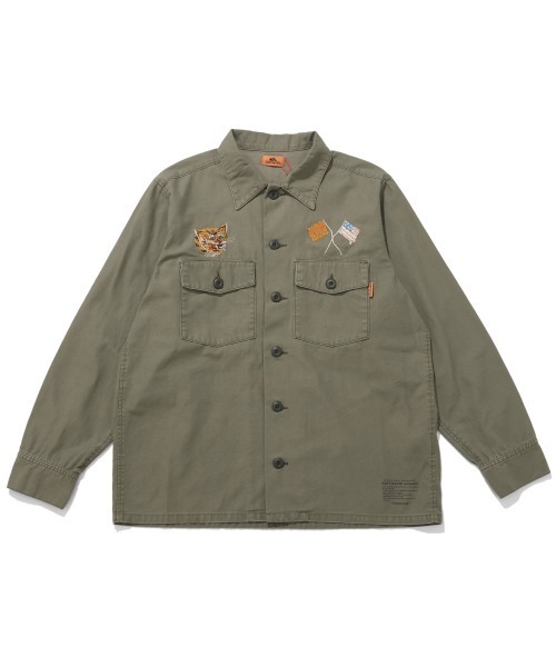 KRIFF MAYER(クリフメイヤー)の「スーベニア刺繍ミリタリーシャツ(シャツ/ブラウス・メンズ・ネイビー/ベージュ/オリーブ/ブラック・X-LARGE/LARGE/MEDIUM)」の6枚目の写真