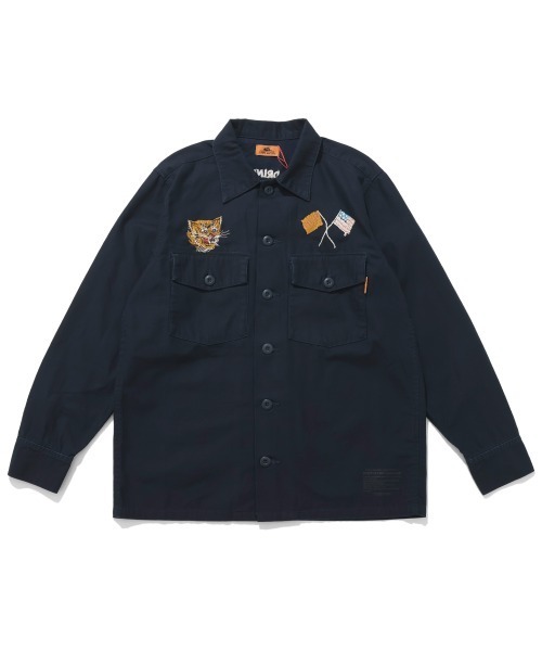 KRIFF MAYER(クリフメイヤー)の「スーベニア刺繍ミリタリーシャツ(シャツ/ブラウス・メンズ・ネイビー/ベージュ/オリーブ/ブラック・X-LARGE/LARGE/MEDIUM)」の7枚目の写真