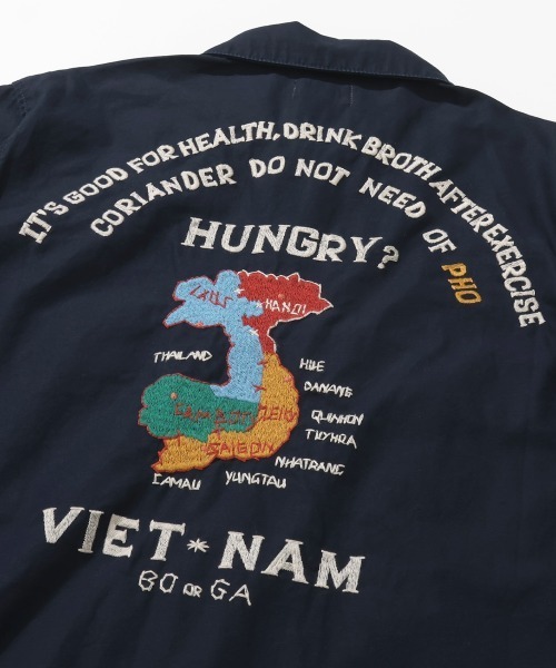 KRIFF MAYER(クリフメイヤー)の「スーベニア刺繍ミリタリーシャツ(シャツ/ブラウス・メンズ・ネイビー/ベージュ/オリーブ/ブラック・X-LARGE/LARGE/MEDIUM)」の10枚目の写真