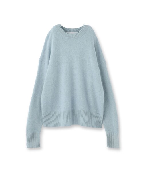 TICCA（ティッカ）の「TICCA（ティッカ） ヤククルーネックプルオーバー（ニット/セーター・レディース・ネイビー/サックスブルー・00）」の2枚目の写真