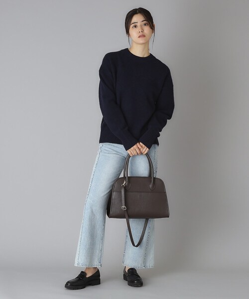 TICCA（ティッカ）の「TICCA（ティッカ） ヤククルーネックプルオーバー（ニット/セーター・レディース・ネイビー/サックスブルー・00）」の9枚目の写真