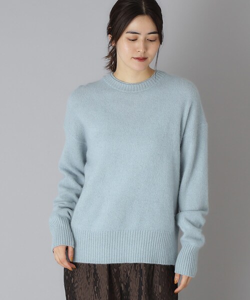 TICCA（ティッカ）の「TICCA（ティッカ） ヤククルーネックプルオーバー（ニット/セーター・レディース・ネイビー/サックスブルー・00）」の11枚目の写真