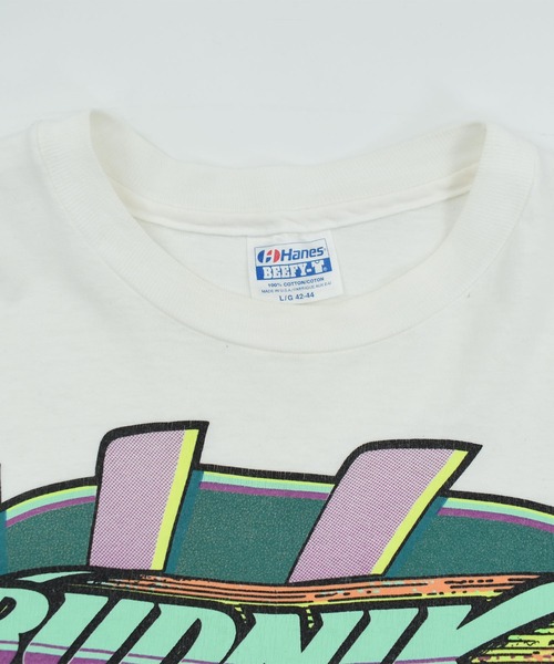 LABORATORY R(ラボラトリーアール)の「【USED】90’s Hanes “BUDNIK WHEELS” レーシング 企業ロゴ Tシャツ USA製(Tシャツ/カットソー・メンズ・ホワイト・LARGE)」の6枚目の写真