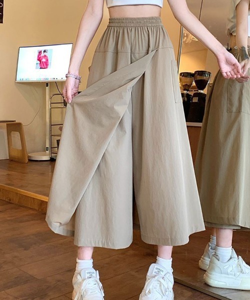 SallyLunn(サリーラン)の「カジュアルフラップスカート(その他パンツ・レディース・ベージュ/ブラック・MEDIUM/LARGE)」の8枚目の写真