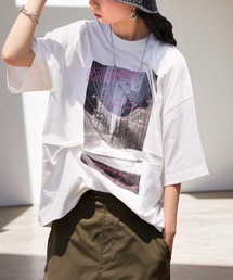 antiqua（アンティカ）の「立体タックデザインTシャツ（Tシャツ/カットソー）」
