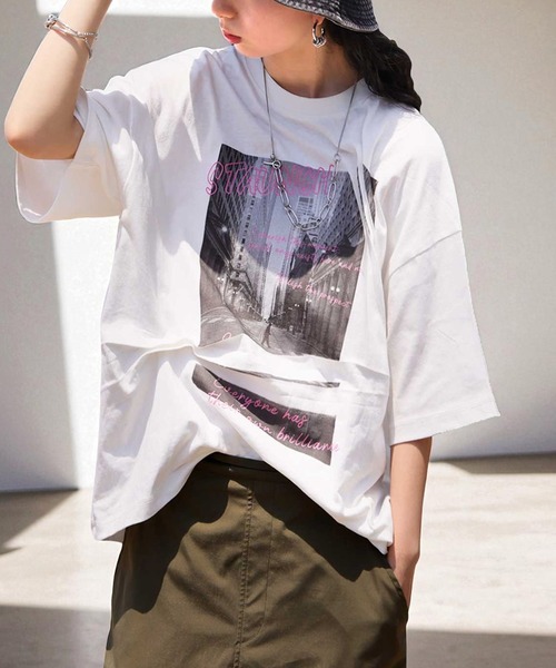 セール】立体タックデザインTシャツ（Tシャツ/カットソー）｜antiqua