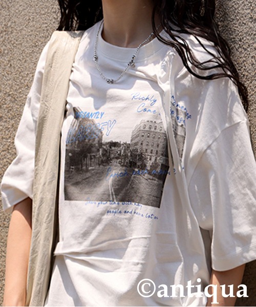 antiqua(アンティカ)の「立体タックデザインTシャツ(Tシャツ/カットソー・レディース・ホワイト系その他/ホワイト/ブラック系その他/ブラック・ONESIZE)」の11枚目の写真