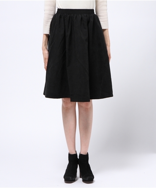 CIAOPANIC（チャオパニック）の「【Ciaopanic】　ピーチ起毛ミドルオードリーSK（スカート・レディース・キャメル/オリーブ/ブラック・FREE）」の6枚目の写真