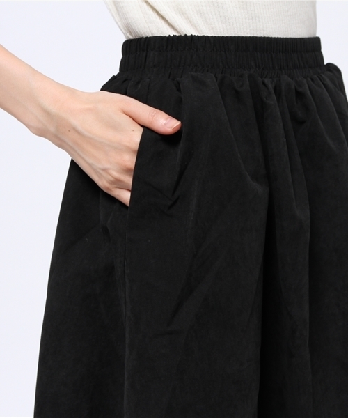 CIAOPANIC（チャオパニック）の「【Ciaopanic】　ピーチ起毛ミドルオードリーSK（スカート・レディース・キャメル/オリーブ/ブラック・FREE）」の11枚目の写真