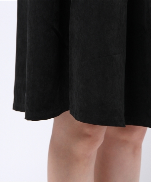 CIAOPANIC（チャオパニック）の「【Ciaopanic】　ピーチ起毛ミドルオードリーSK（スカート・レディース・キャメル/オリーブ/ブラック・FREE）」の4枚目の写真