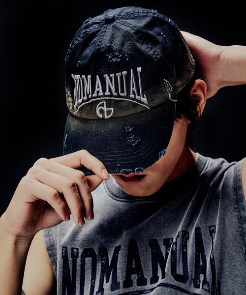 日本未入荷NOMANUALのDESTROYED BALL CAP 全3色 NOMANUAL】DESTROYED BALL CAP | OUR BRAND,NOMANUAL | PRESSING