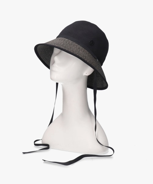 Chapeau d' O（シャポードオー）の「Chapeau d' O  Lineno x Washable Bd Hat / シャポードオー（ハット・レディース・ブラック/ブラウン/ライトベージュ・M/57.5cm）」の16枚目の写真