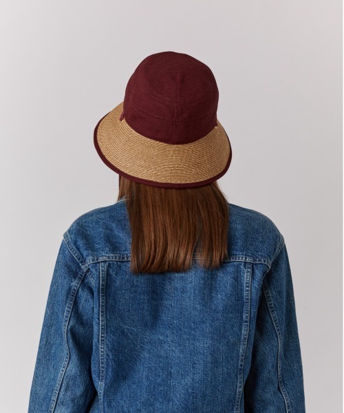 Chapeau d' O（シャポードオー）の「Chapeau d' O  Lineno x Washable Bd Hat / シャポードオー（ハット・レディース・ブラック/ブラウン/ライトベージュ・M/57.5cm）」の19枚目の写真