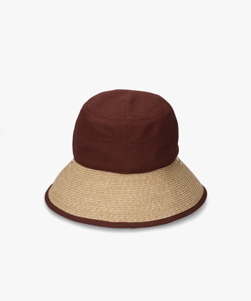 Chapeau d' O（シャポードオー）の「Chapeau d' O  Lineno x Washable Bd Hat / シャポードオー（ハット・レディース・ブラック/ブラウン/ライトベージュ・M/57.5cm）」の22枚目の写真