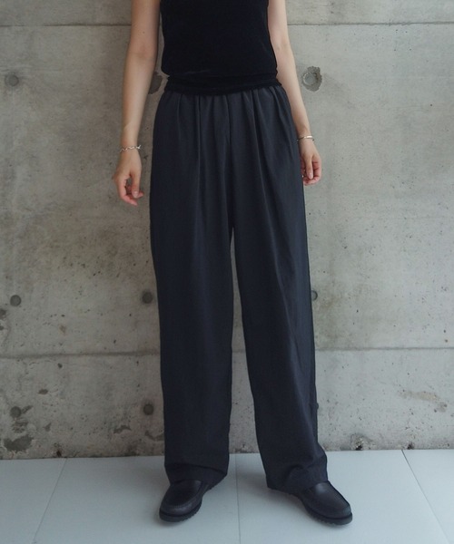 ZOZOMARKET(ゾゾマーケット)の「ZOZOMARKET by RIKA-ツータックライトイージーパンツ(その他パンツ・レディース・ブラック・マルチサイズ)」の2枚目の写真