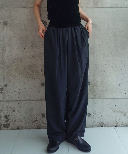 ZOZOMARKET(ゾゾマーケット)の「ZOZOMARKET by RIKA-ツータックライトイージーパンツ(その他パンツ・レディース・ブラック・マルチサイズ)」の3枚目の写真