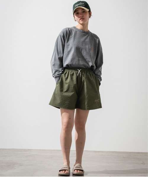 OFFSHORE(オフショア)の「CLASSIC PIPE LINE LOGO SHORTS/サッカー生地ショーツ(その他パンツ・メンズ・ブラウン/オリーブ・S/M/L/XL)」の8枚目の写真