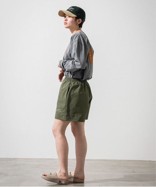 OFFSHORE(オフショア)の「CLASSIC PIPE LINE LOGO SHORTS/サッカー生地ショーツ(その他パンツ・メンズ・ブラウン/オリーブ・S/M/L/XL)」の9枚目の写真