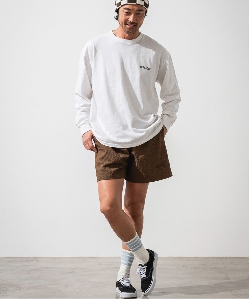OFFSHORE(オフショア)の「CLASSIC PIPE LINE LOGO SHORTS/サッカー生地ショーツ(その他パンツ・メンズ・ブラウン/オリーブ・S/M/L/XL)」の12枚目の写真