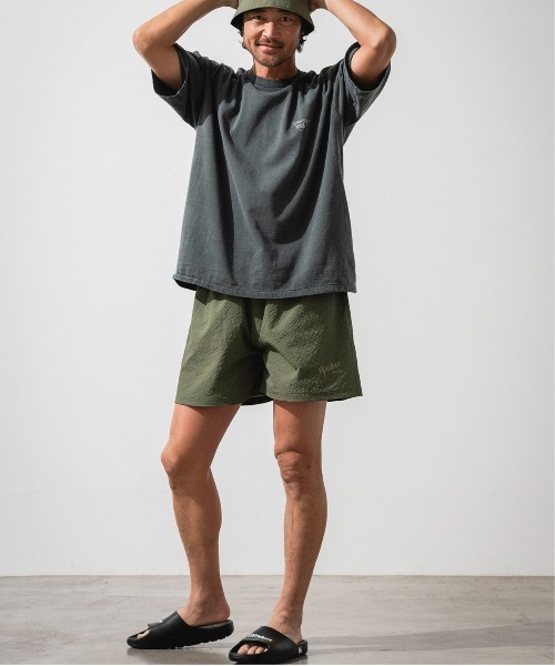 OFFSHORE(オフショア)の「CLASSIC PIPE LINE LOGO SHORTS/サッカー生地ショーツ(その他パンツ・メンズ・ブラウン/オリーブ・S/M/L/XL)」の15枚目の写真