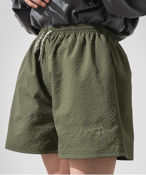 OFFSHORE(オフショア)の「CLASSIC PIPE LINE LOGO SHORTS/サッカー生地ショーツ(その他パンツ・メンズ・ブラウン/オリーブ・S/M/L/XL)」の19枚目の写真