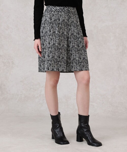 セットアップ対応商品】ツイーディージャガードキュロットパンツ