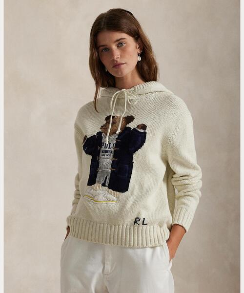現行✨ポロラルフローレン Polo ベア コットン フーデッド セーター S Polo ベア フーデッド セーター（ニット/セーター）｜POLO RALPH