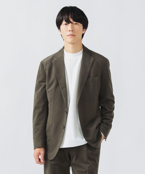 BEAMS HEART（ビームスハート）の「テックコーデュロイ 2ボタン ジャケット 25AW（セットアップ対応）（テーラードジャケット・メンズ・オリーブ/ネイビー・SMALL/MEDIUM/LARGE/X-LARGE）」の6枚目の写真
