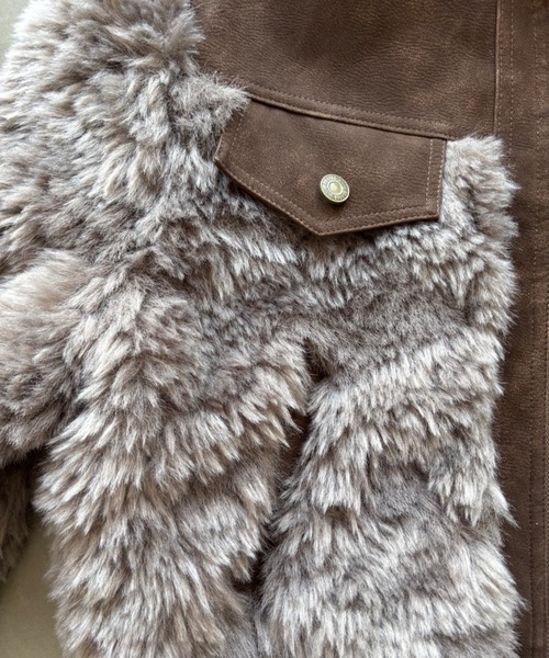 SHAGGIE（シャギー）の「【ViVi掲載】スタンドファームートンコート（ムートンコート・レディース・ブラウン/グレー・FREE）」の10枚目の写真