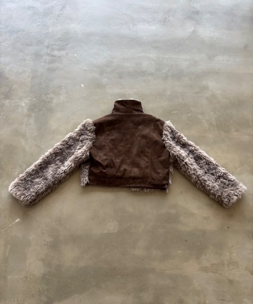 SHAGGIE（シャギー）の「【ViVi掲載】スタンドファームートンコート（ムートンコート・レディース・ブラウン/グレー・FREE）」の14枚目の写真