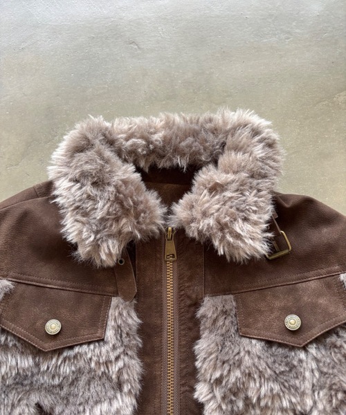 SHAGGIE（シャギー）の「【ViVi掲載】スタンドファームートンコート（ムートンコート・レディース・ブラウン/グレー・FREE）」の13枚目の写真