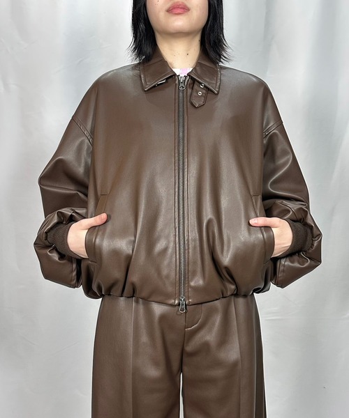 G.V.G.V.（ジーヴィージーヴィー）の「BALOON BLOUSON（ブルゾン・レディース・ブラウン/グレー・ONE SIZE）」の14枚目の写真