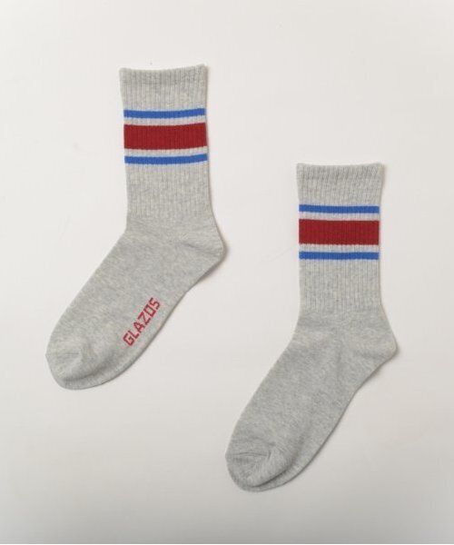 GLAZOS（グラソス）の「【大人向けサイズあり】クルー丈ラインソックス３足セット（ソックス/靴下・キッズ・カラフル・25-27CM/22-24cm）」の7枚目の写真